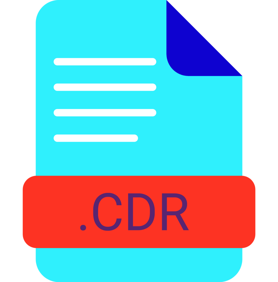 Cdr File Extension Icon With Symbol png