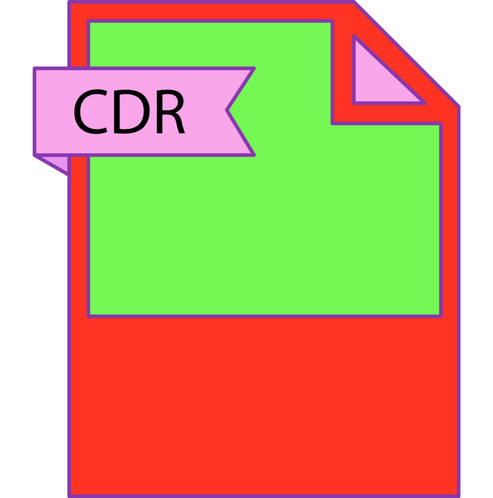 A file with the word cdr on it png