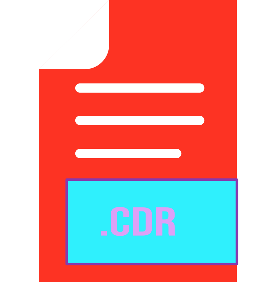 Cdr File Format Icon Outline And Fill png