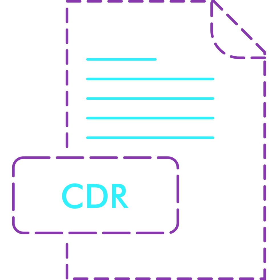Cdr File Format Icon Rounded Outline png