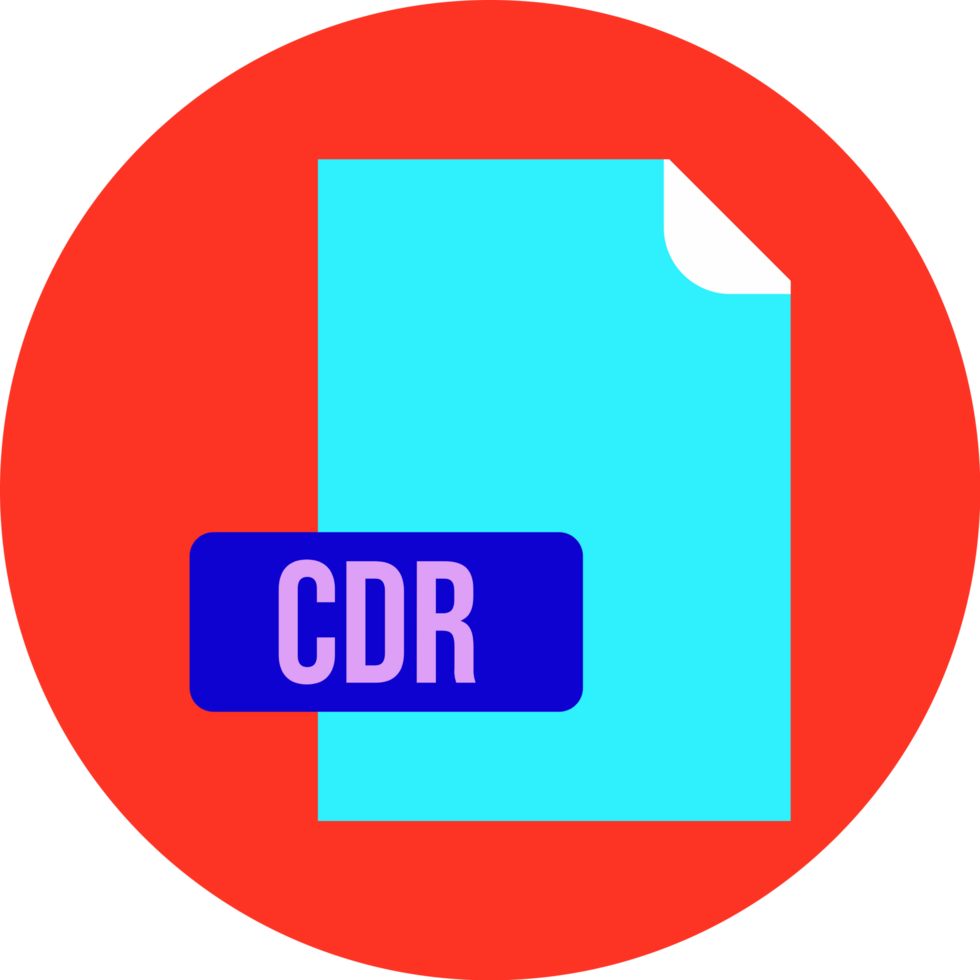 Cdr File Format Icon Rounded Circle Bg png