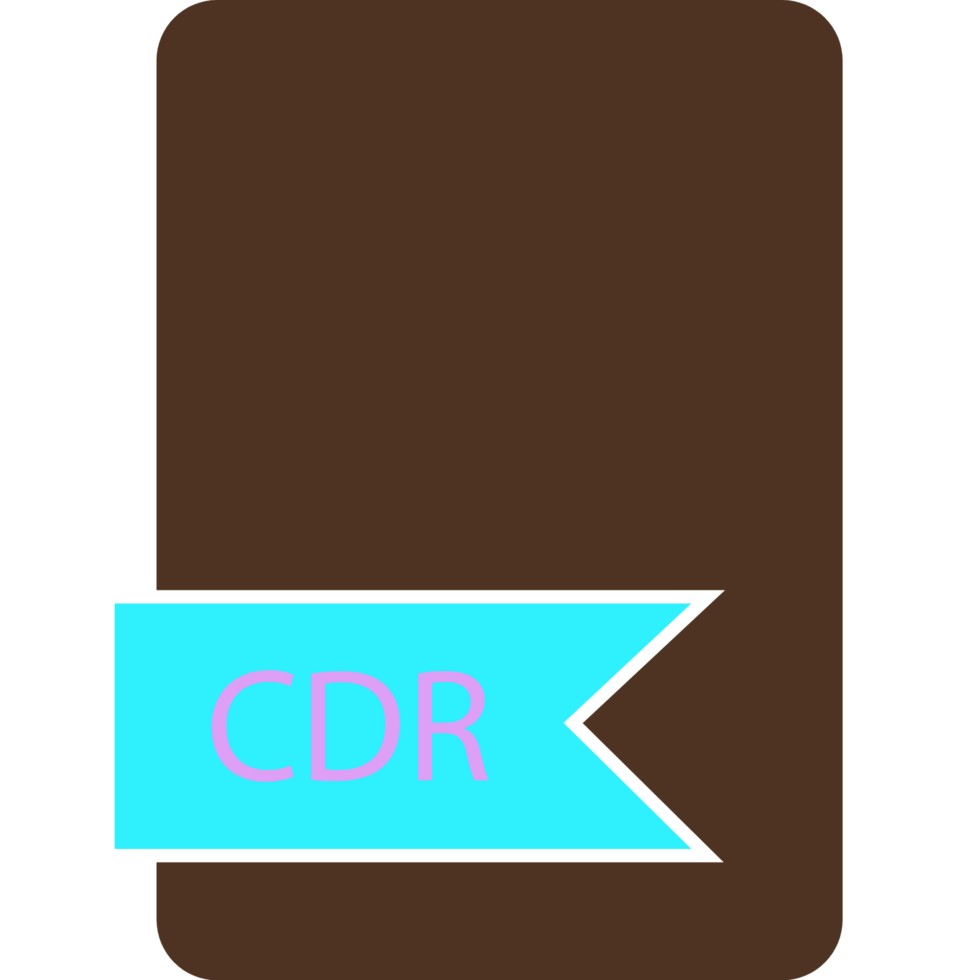 Cdr File Format Icon Label Contour png