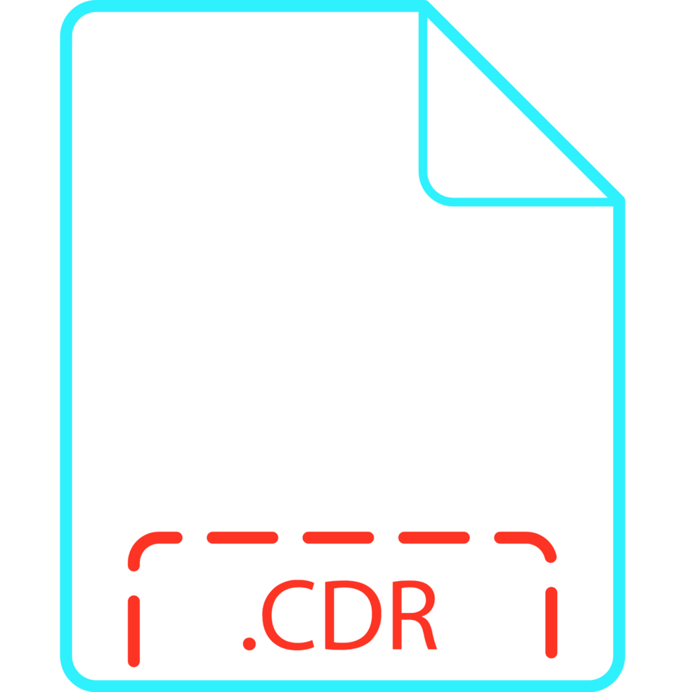 Cdr File Icon Deep Rounded Outline png