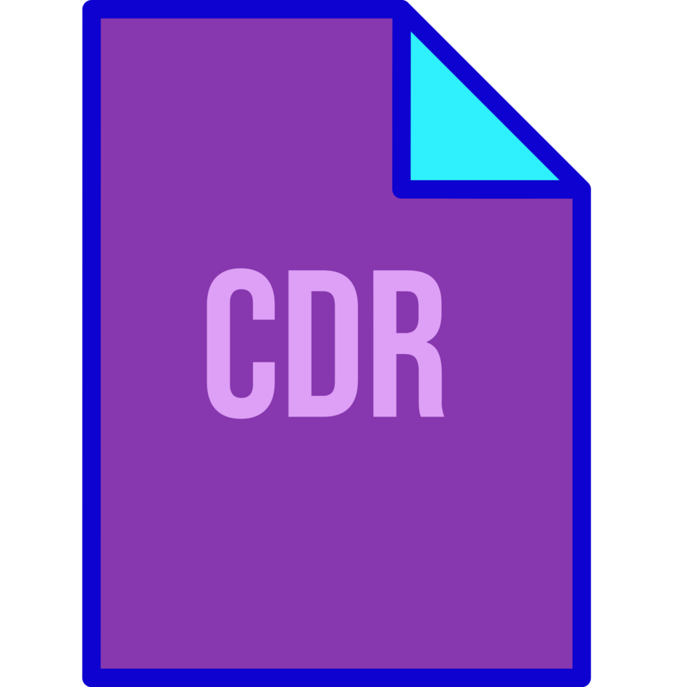 Cdr File Icon Fill Crisp Corner png