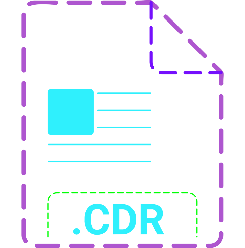 Cdr File Icon Minsk Dashed Rounded Outline png