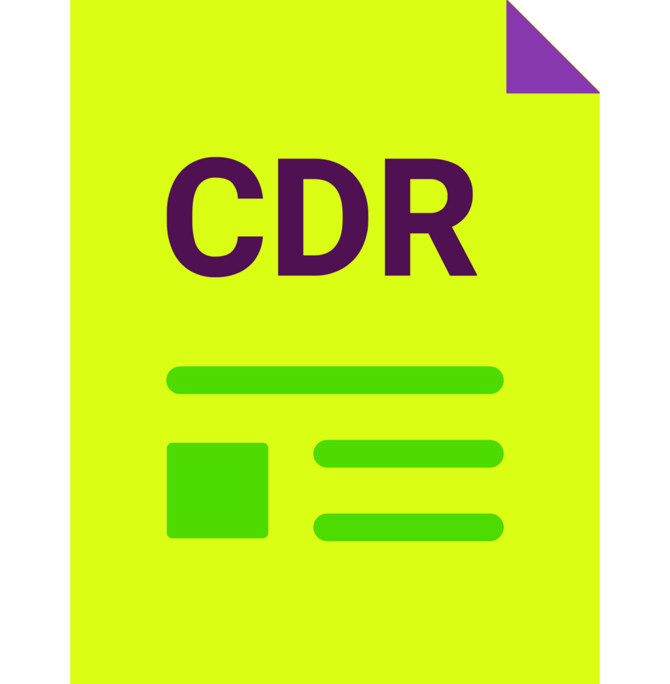 Cdr With Deep And Minimal Colors And Folded Icon png