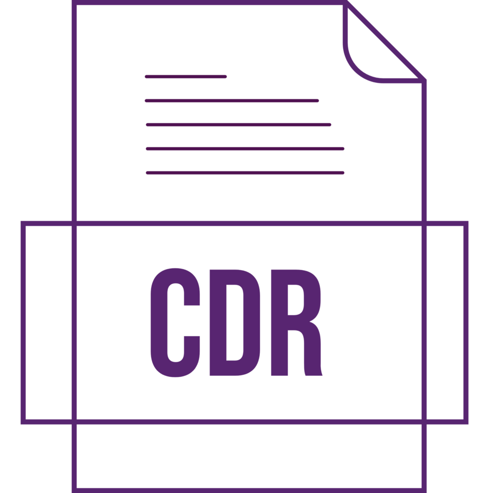 Cdr logo in purple png