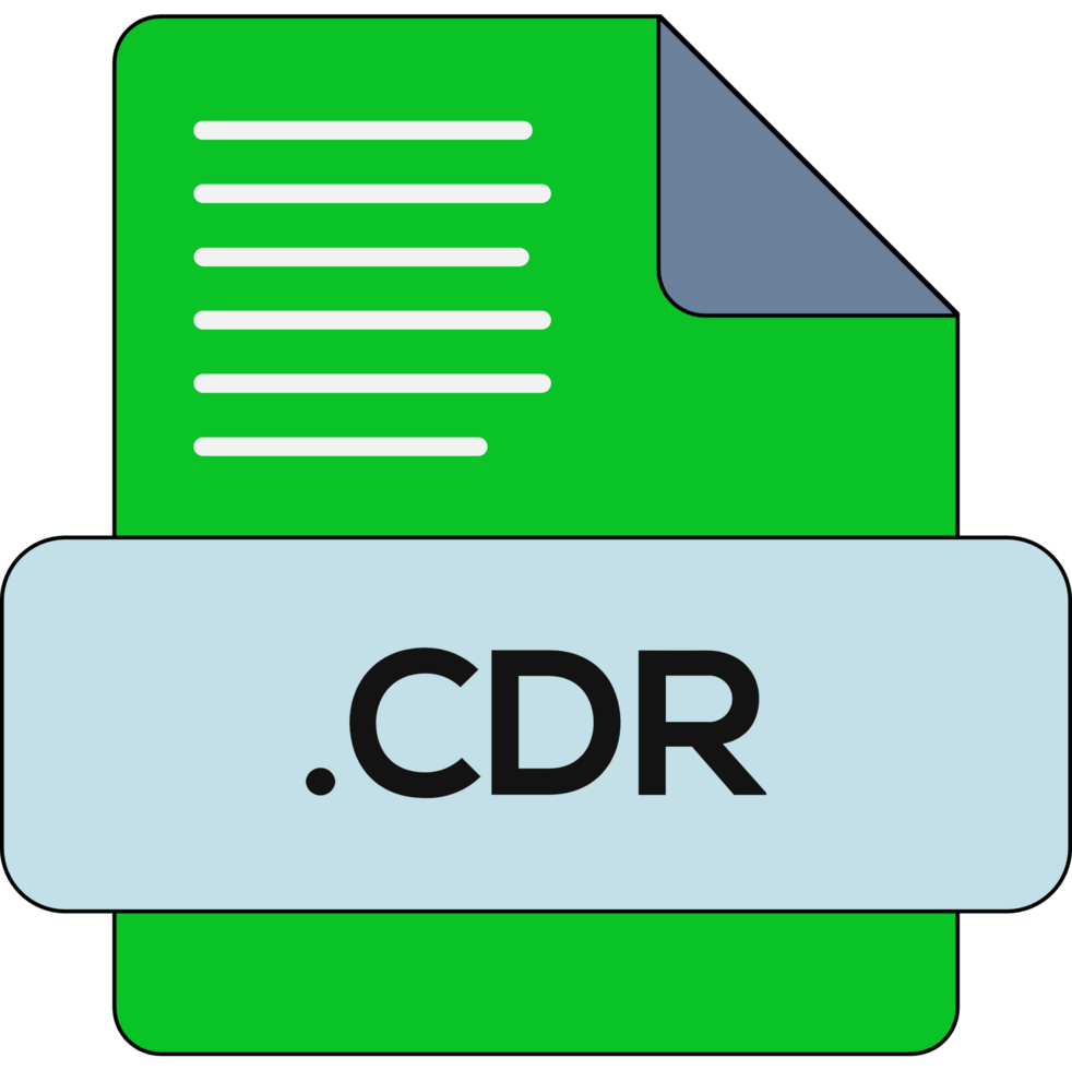 Cdr File Extension Icon Malachite Fill png