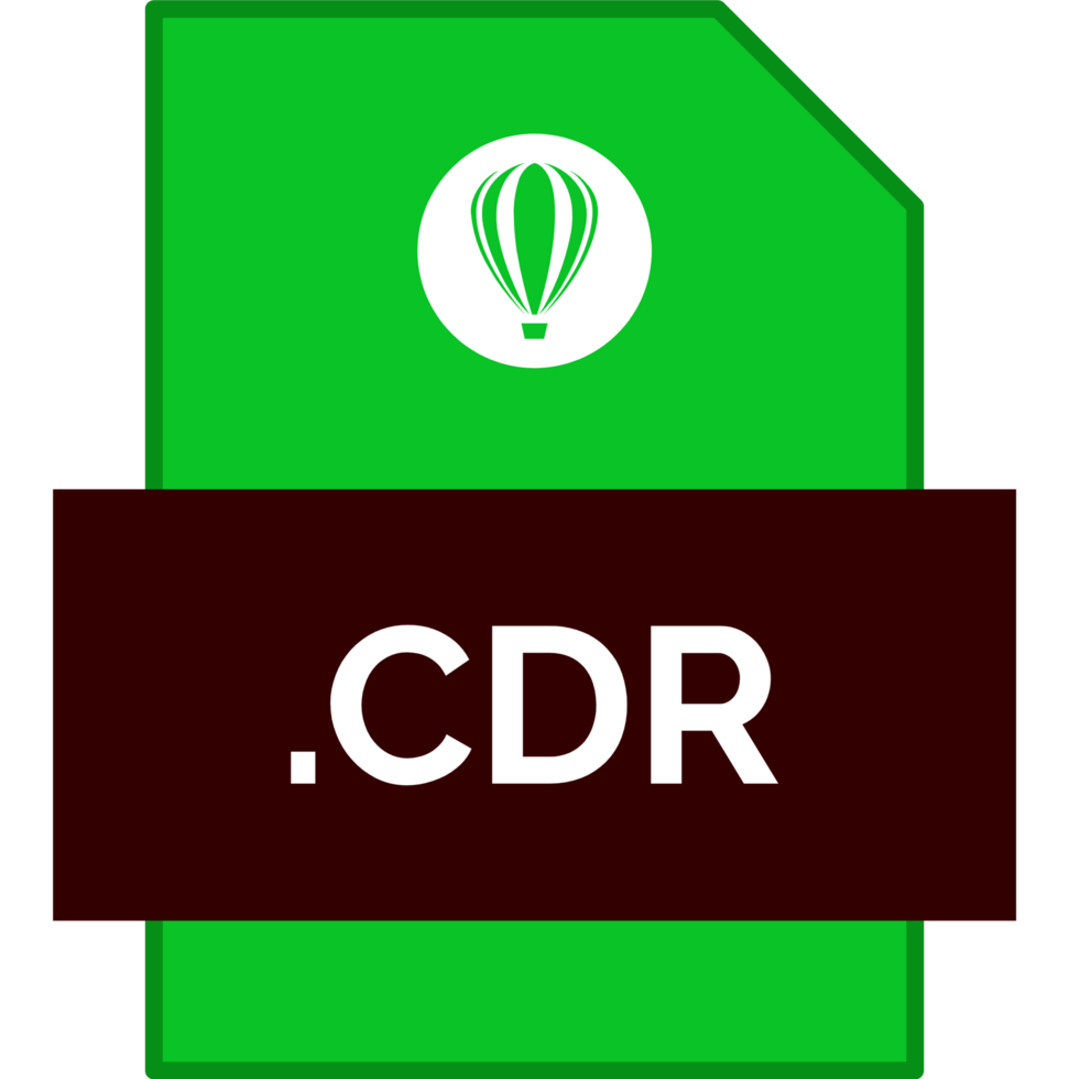 Cdr File Extension Icon Fill Crisp Corners With Symbol png