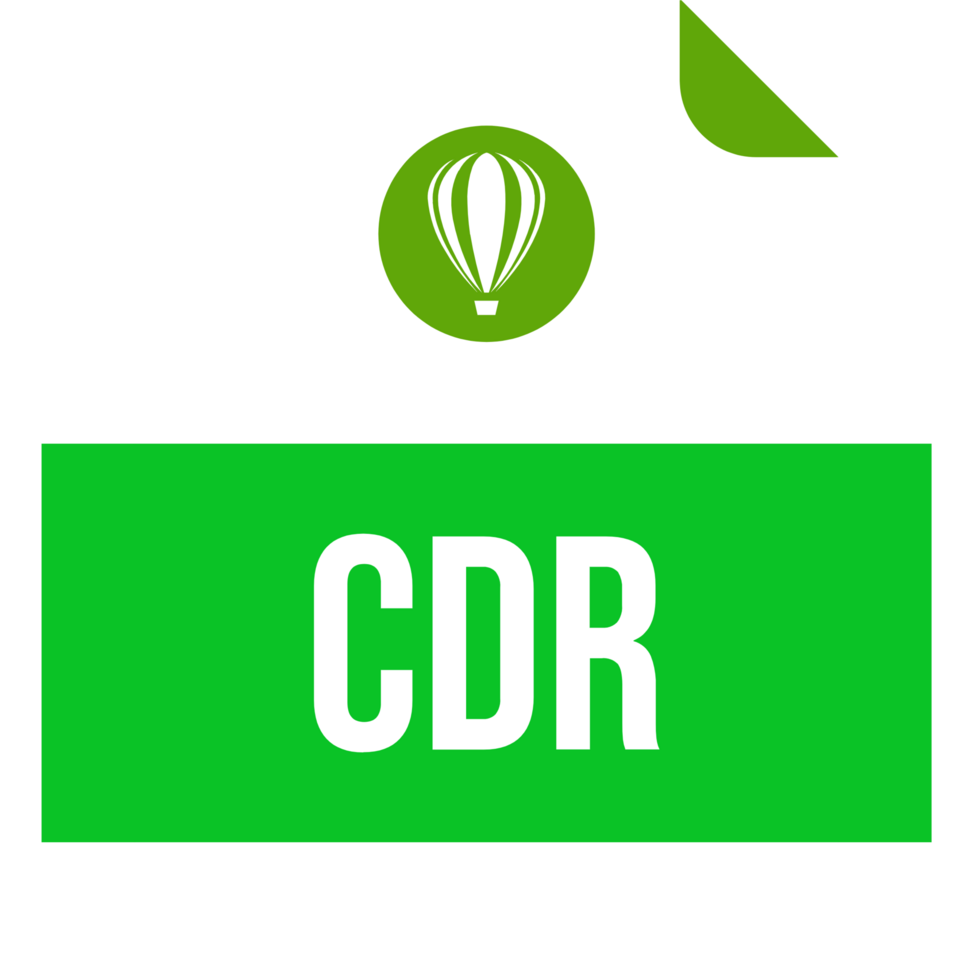 Cdr File Icon Fill Crisp Corners green png