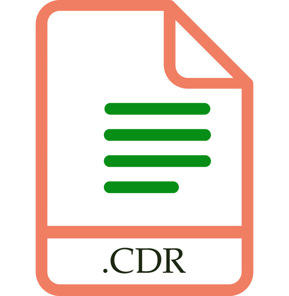 Cdr File Minimal Icon With Symbol png