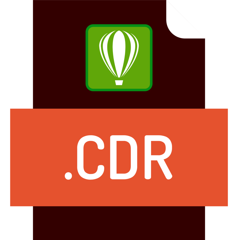 Cdr File Icon Fill Crisp Corners With Doted Lines png