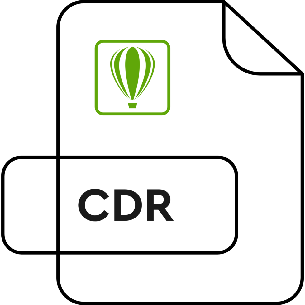 Cdr File Extension Icon Purple And Yellow Outline Color png