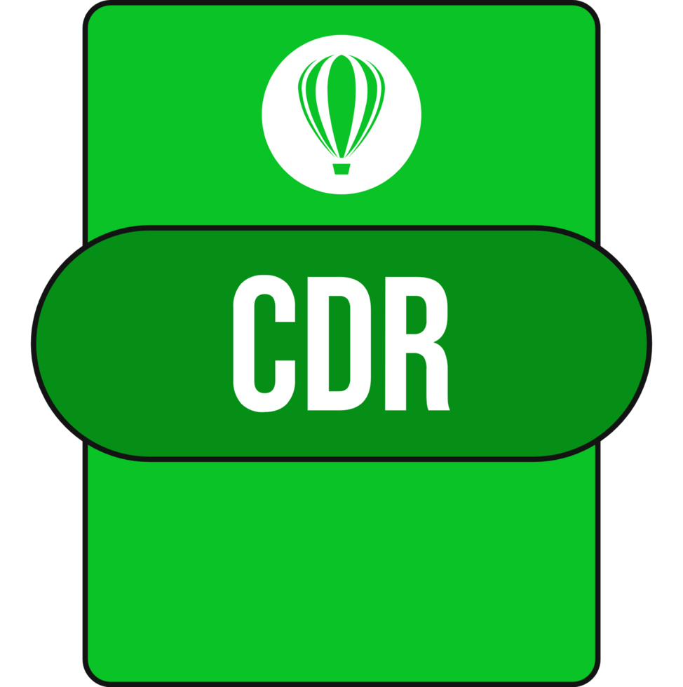 Cdr File Extension Icon Rounded Malachite Fill png