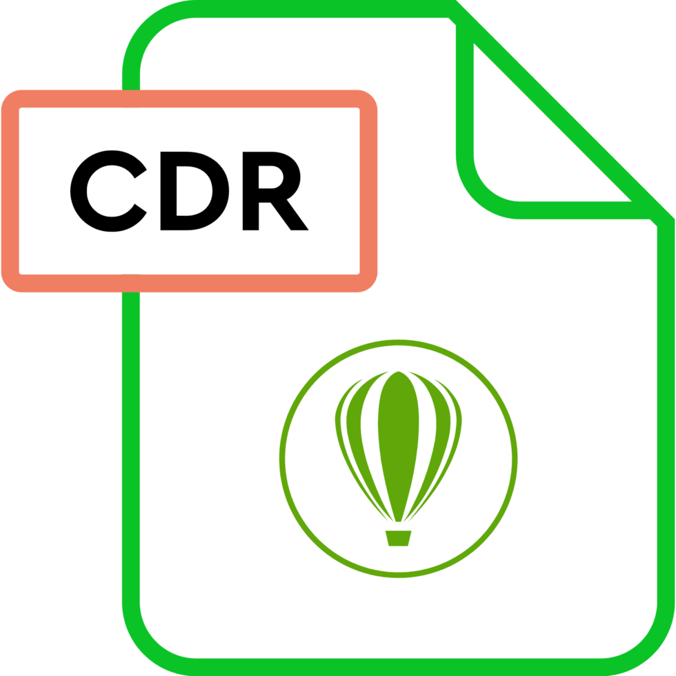 Cdr File Format Icon Rounded Shapes Outline png