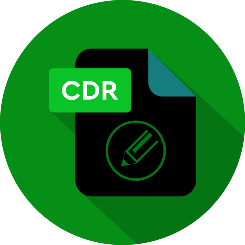 Cdr File Format Icon Rounded Shapes With Circle Outside png