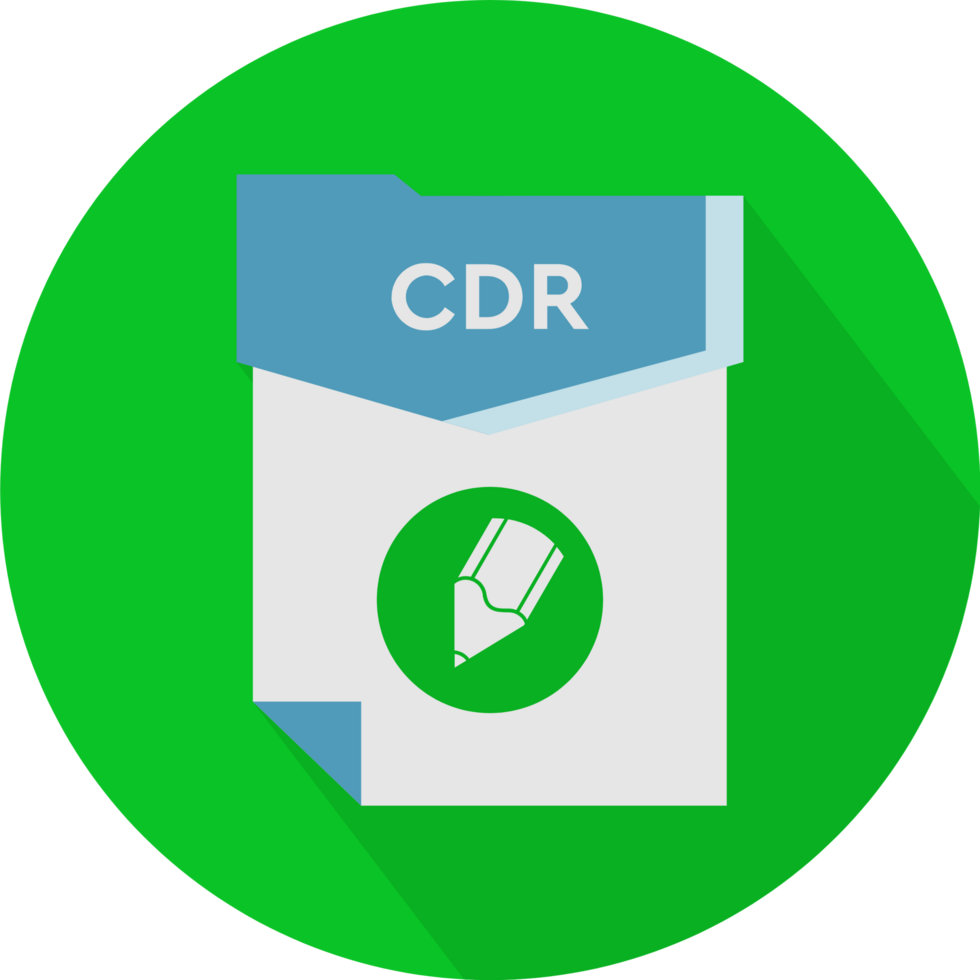 Cdr File Format Minimal Icon With Circular Shape png