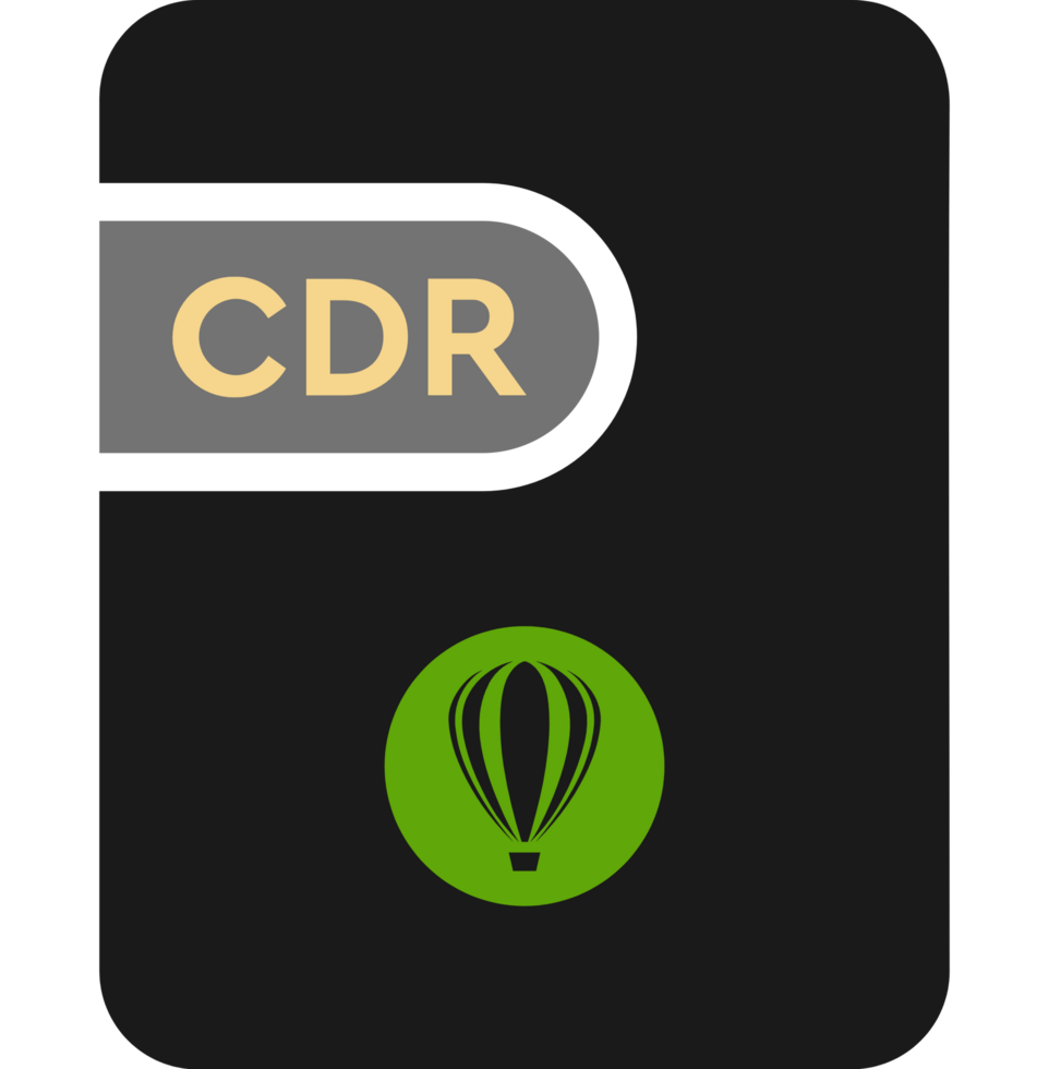Cdr File Icon Black Fill And Download Symbol png
