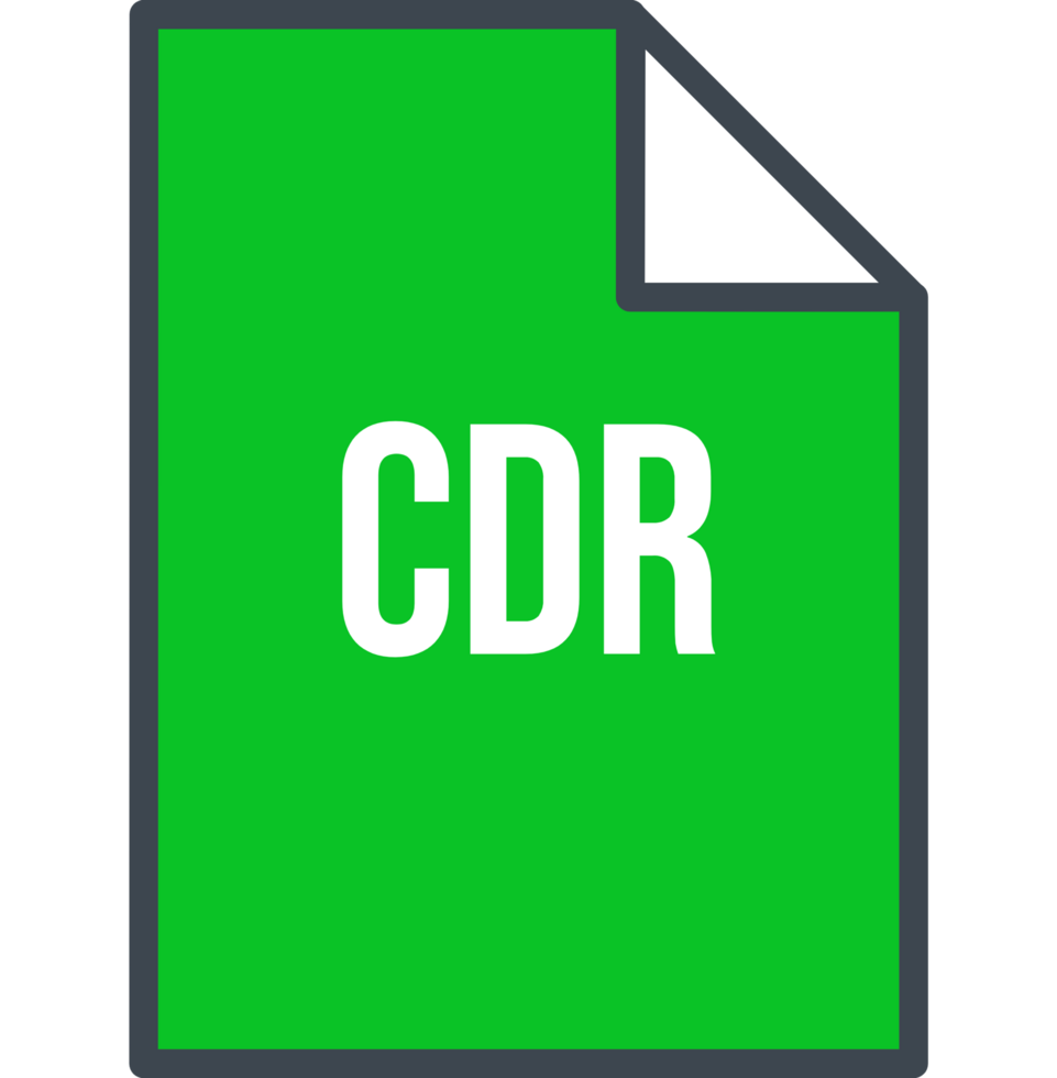 Cdr File Icon Fill Crisp Corners png