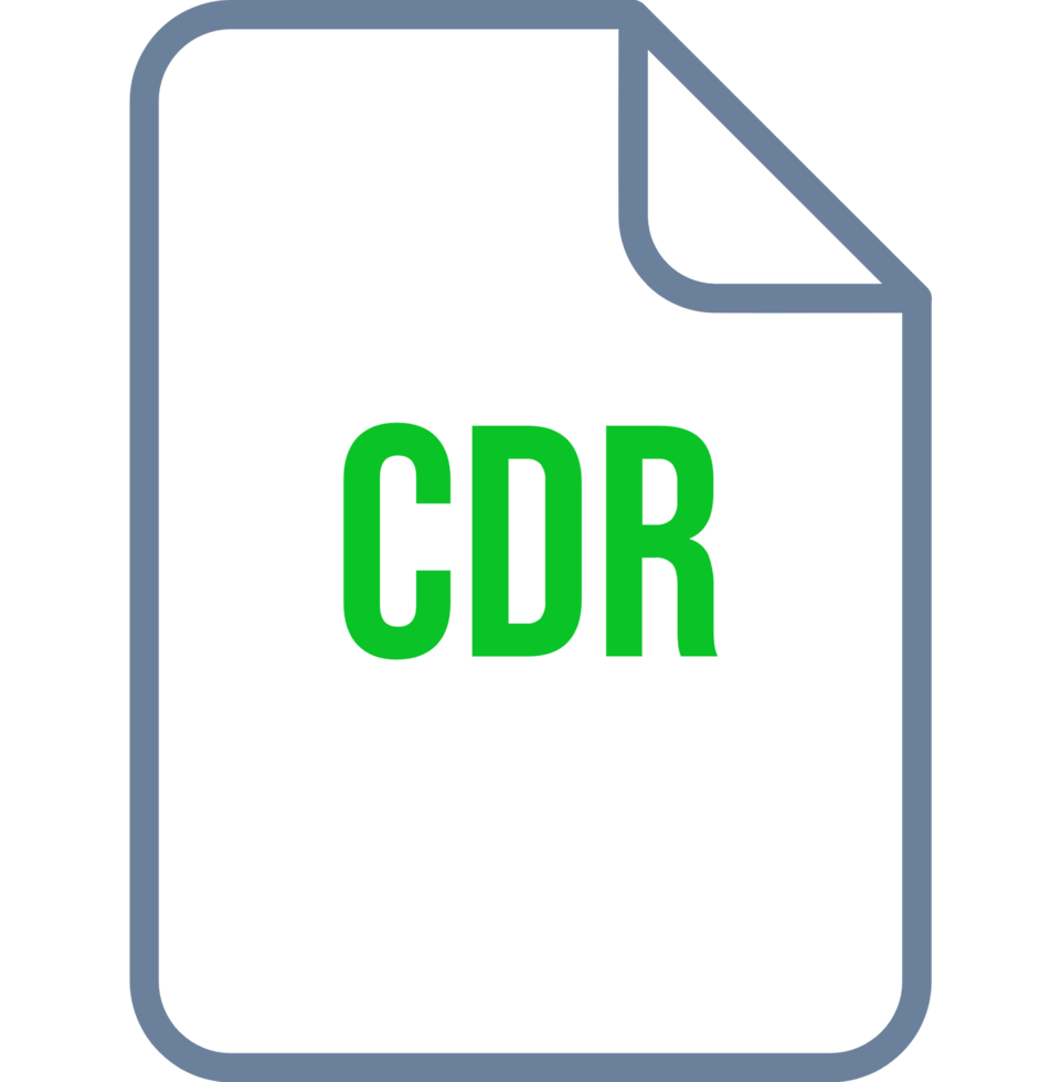 Cdr File Icon Fill Rounded Corners Bold Outline png