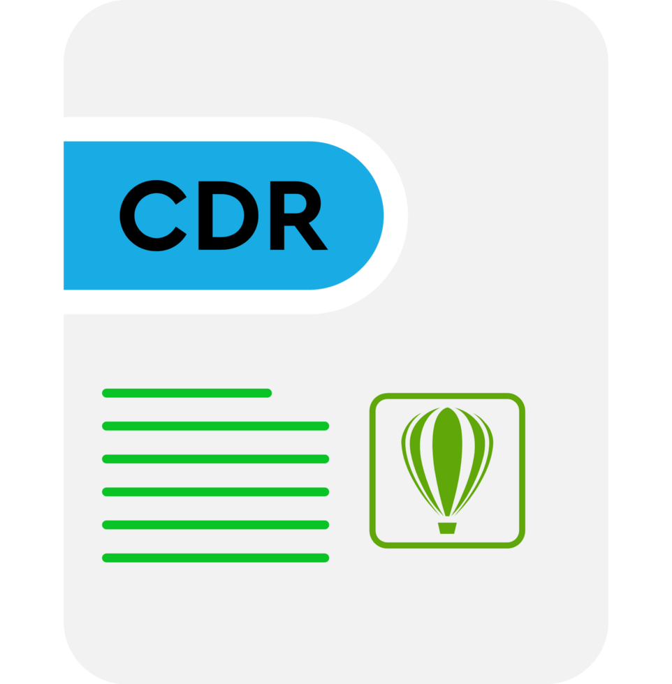 Cdr File Icon Curious Blue And Japanese Laurel Color png