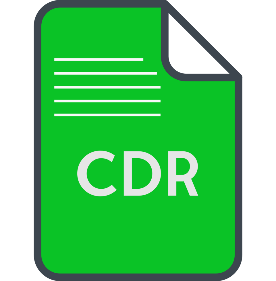 Cdr File Icon Fill And Outline Rounded Corners png