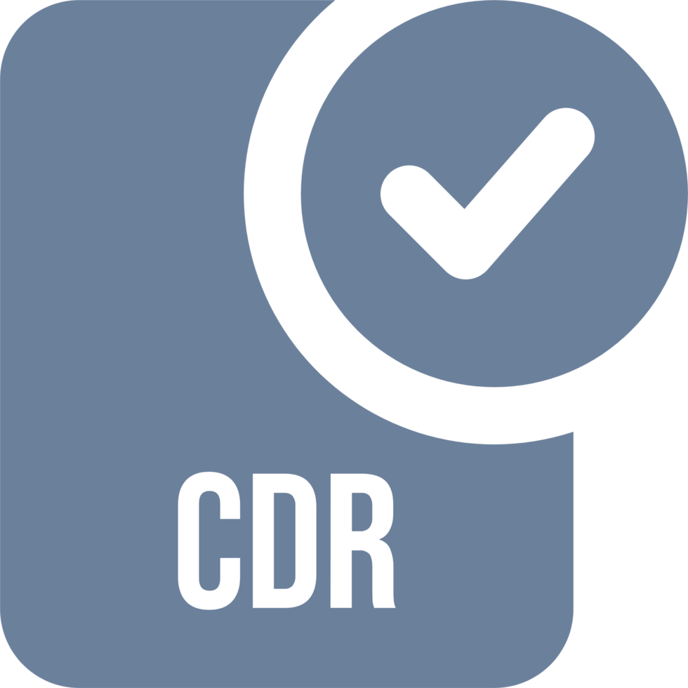 Cdr File Icon With Black Checked Mark png