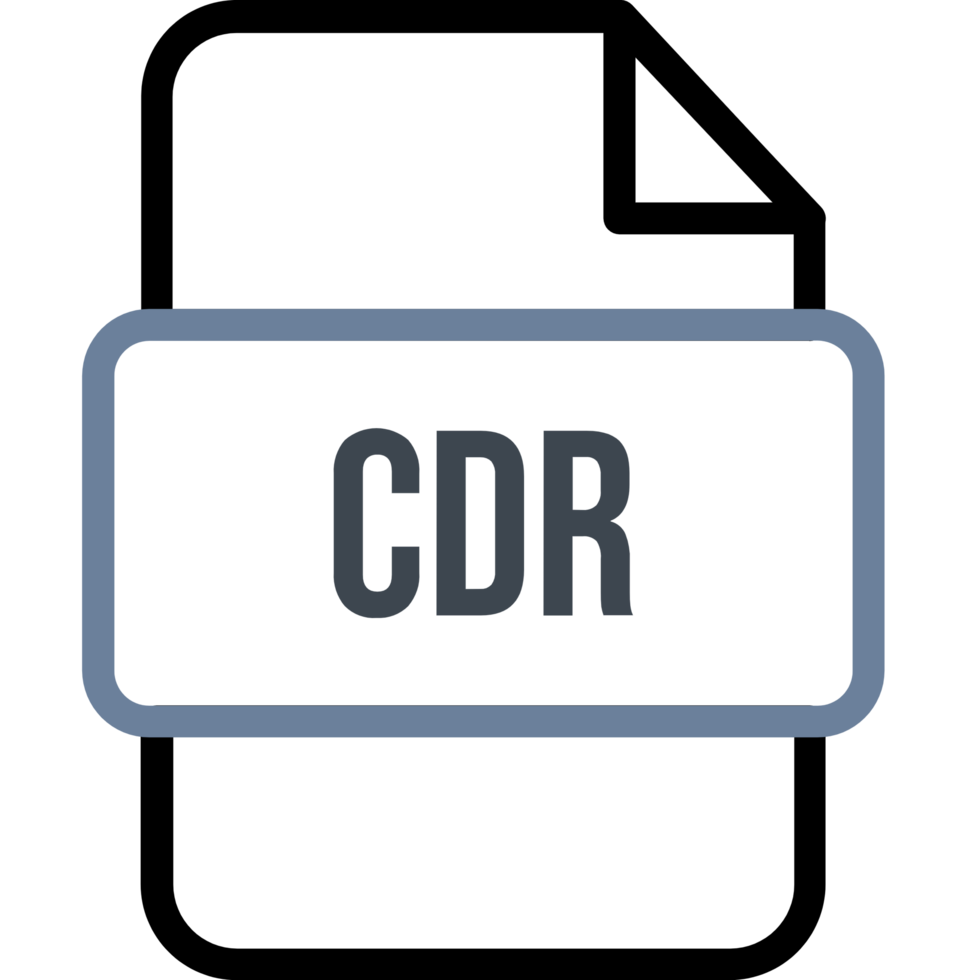 Cdr File Icon With Bold Outline png