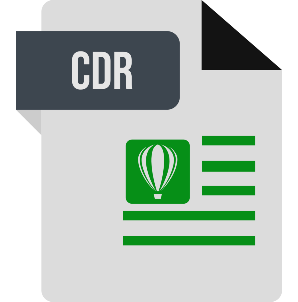 Cdr Icon Black And Grey With Symbol png