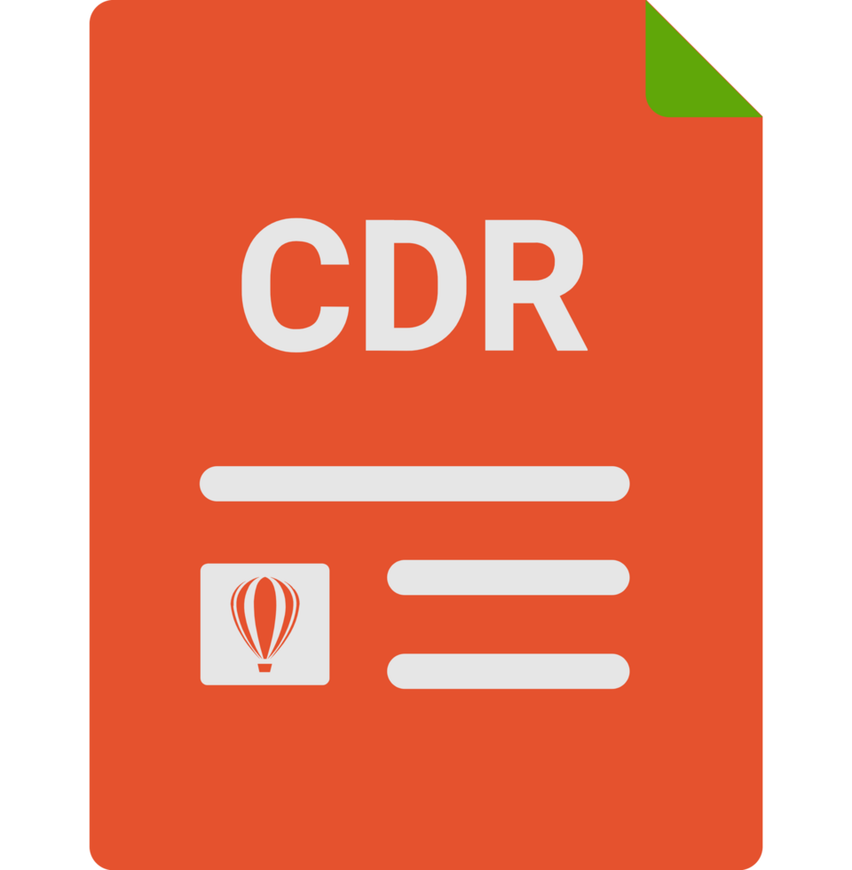 Cdr File Icon With Symbols png