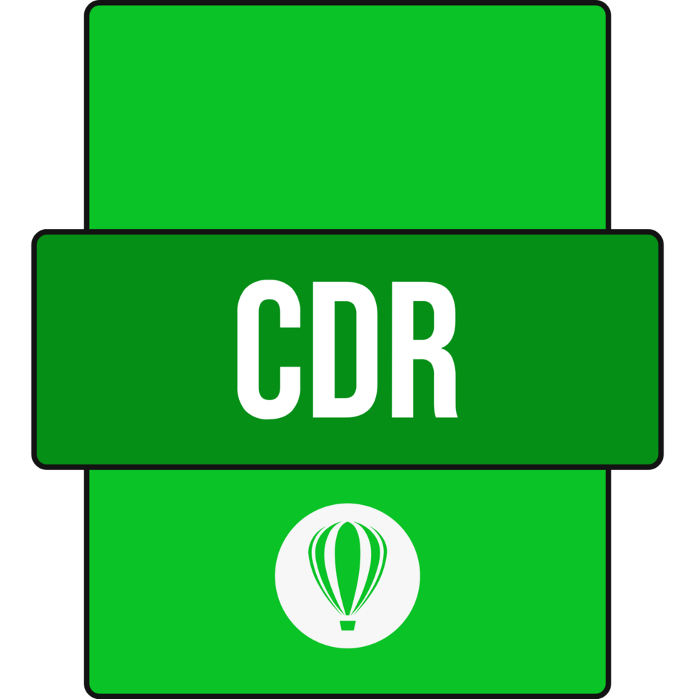 Cdr Ip File Extension Icon Malachite Fill png