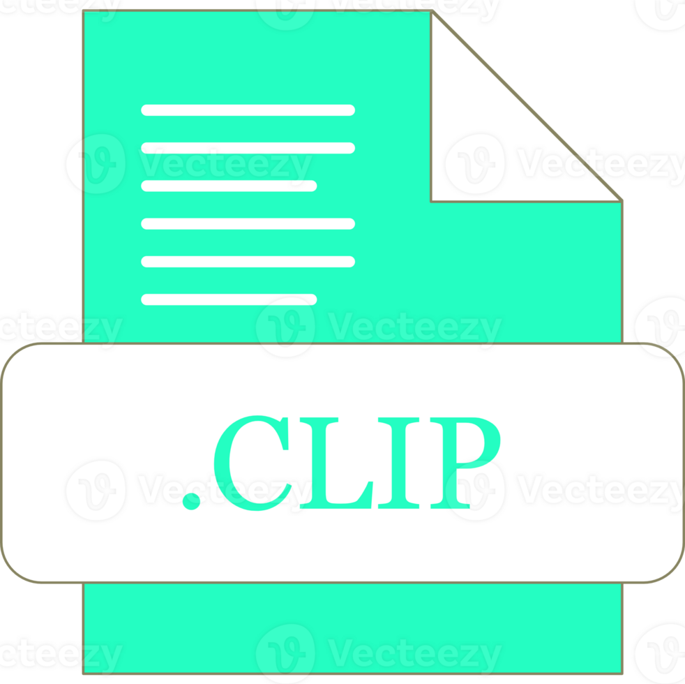 Clip File Extension Icon Fill With Minimal Colors png
