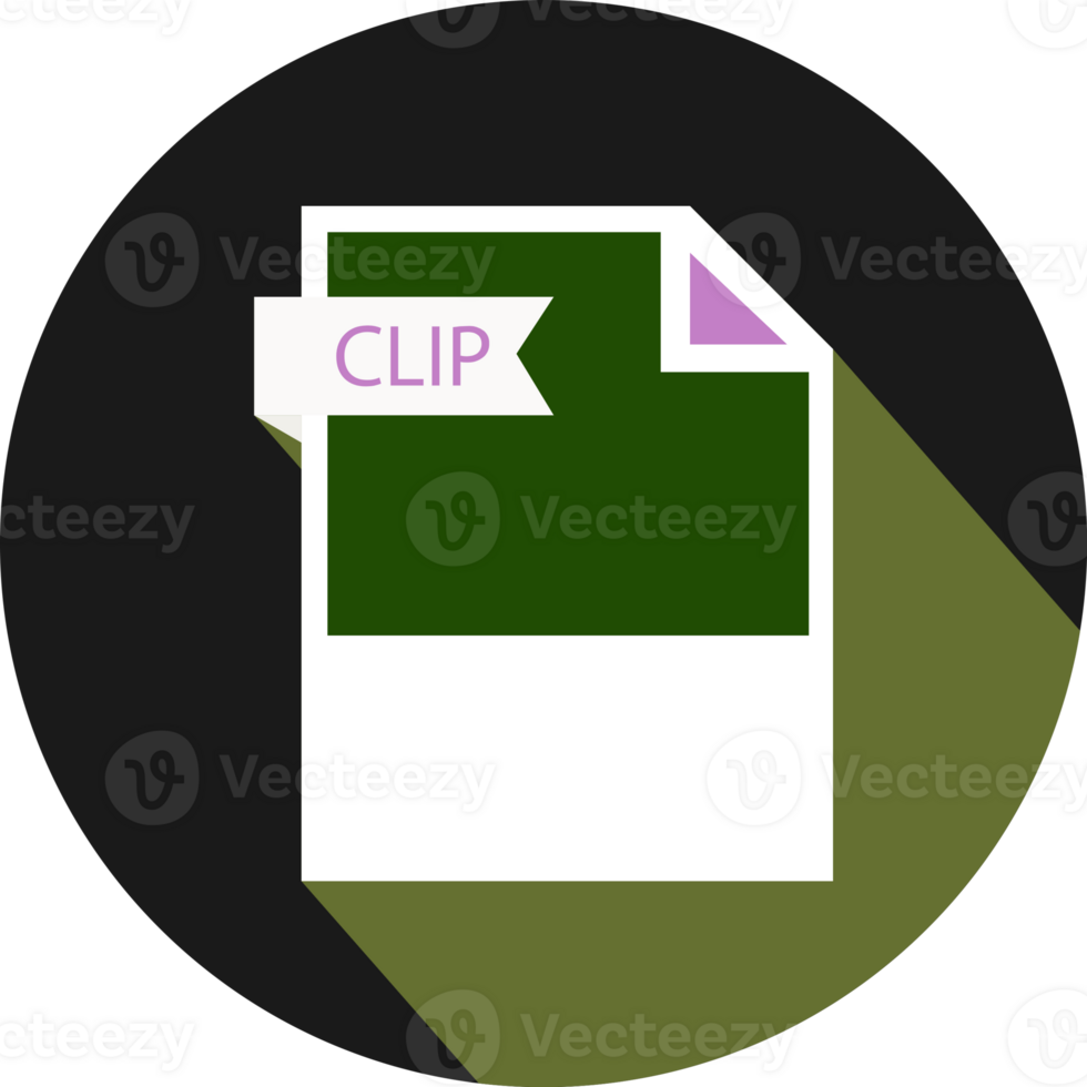 Clip File Extension Icon Black Color Crisp Corners Circular Shape png