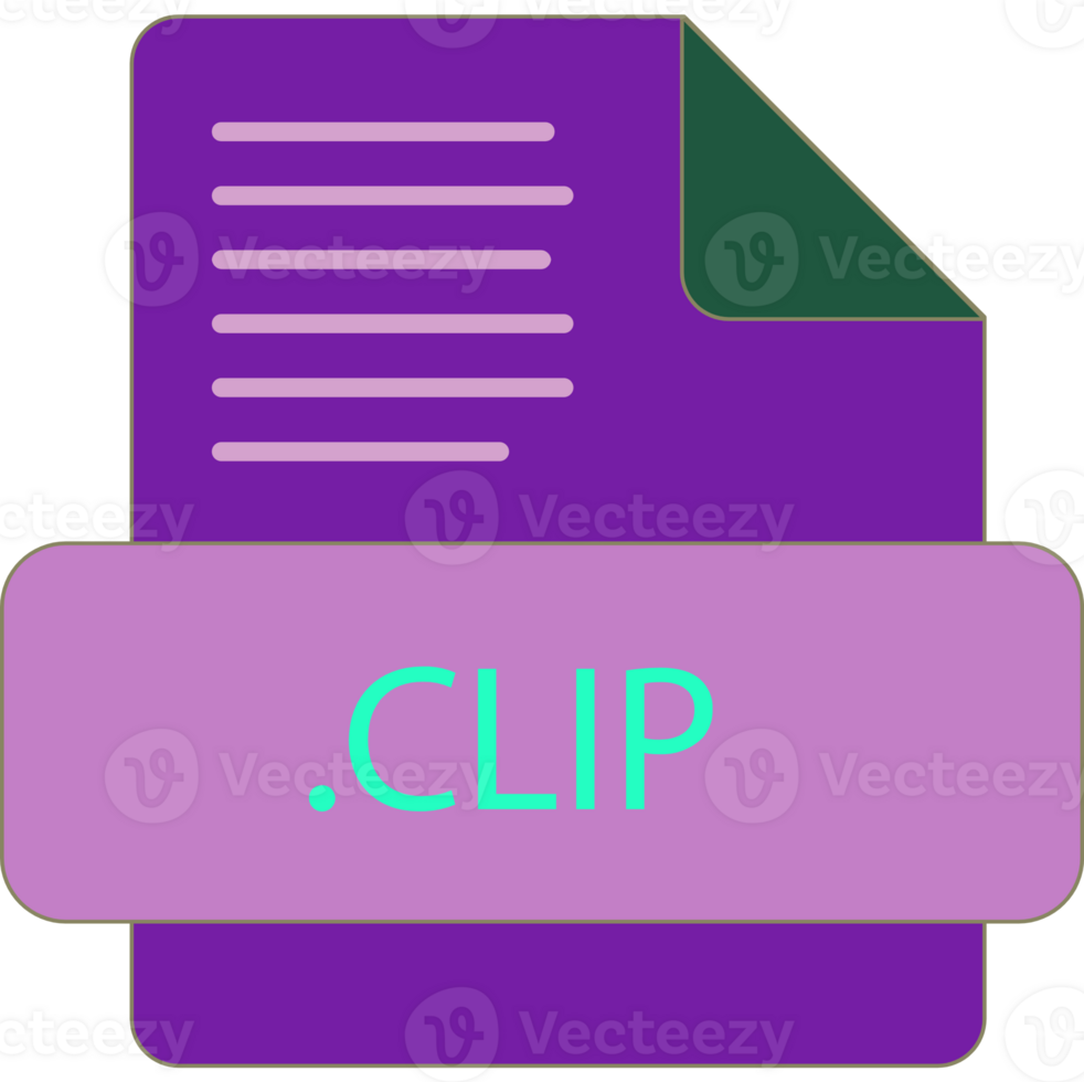 Clip File Extention Icon Old Minimal Color Fill png