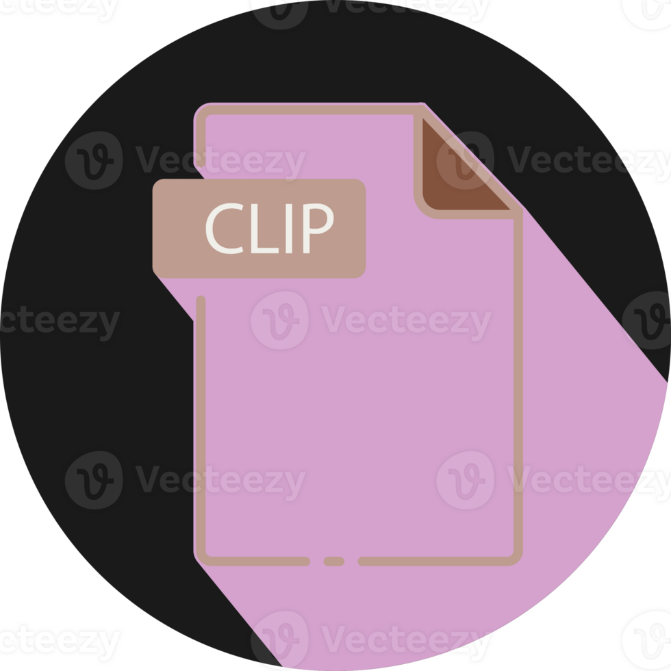 Clip File Fomat Minimal Icon With Circle Outside png