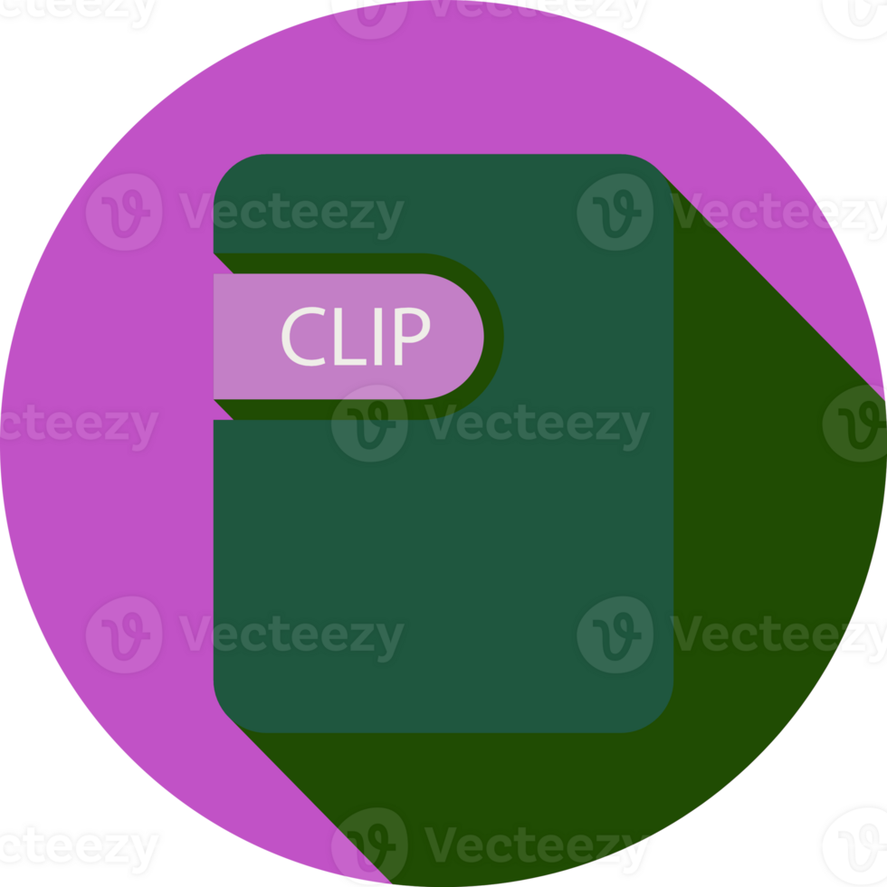 Clip File Format Icon And Black Shadow Circular Shape png
