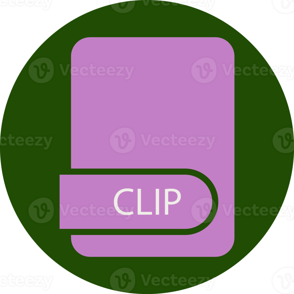 Clip File Format Icon Circular Shape png
