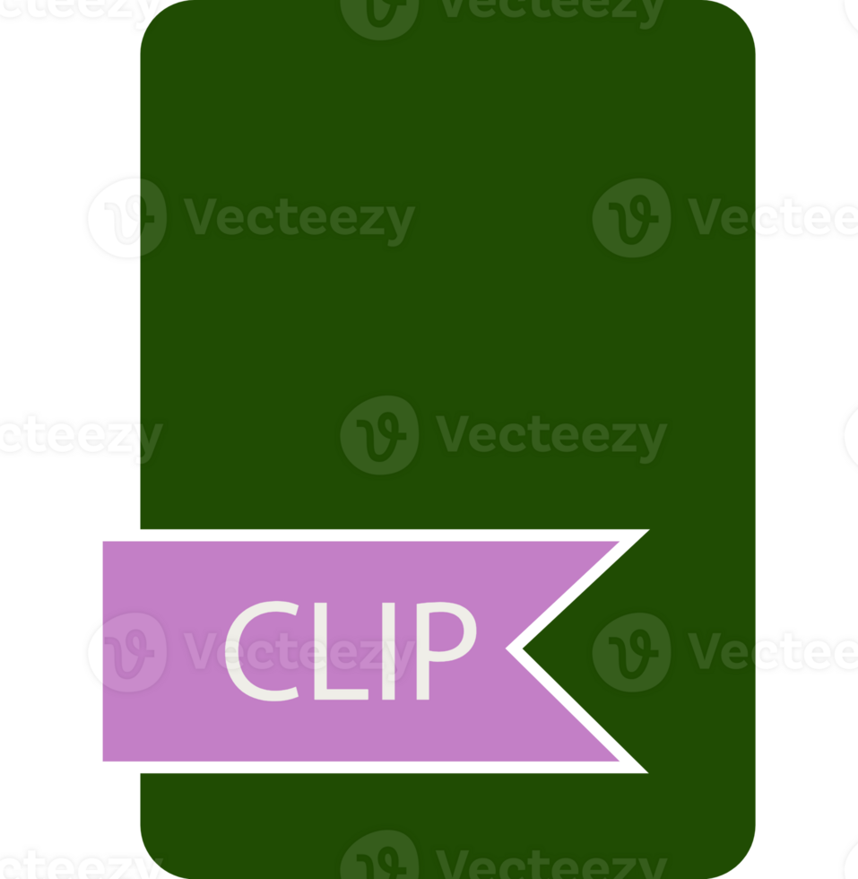 Clip File Format Icon Label Contour png