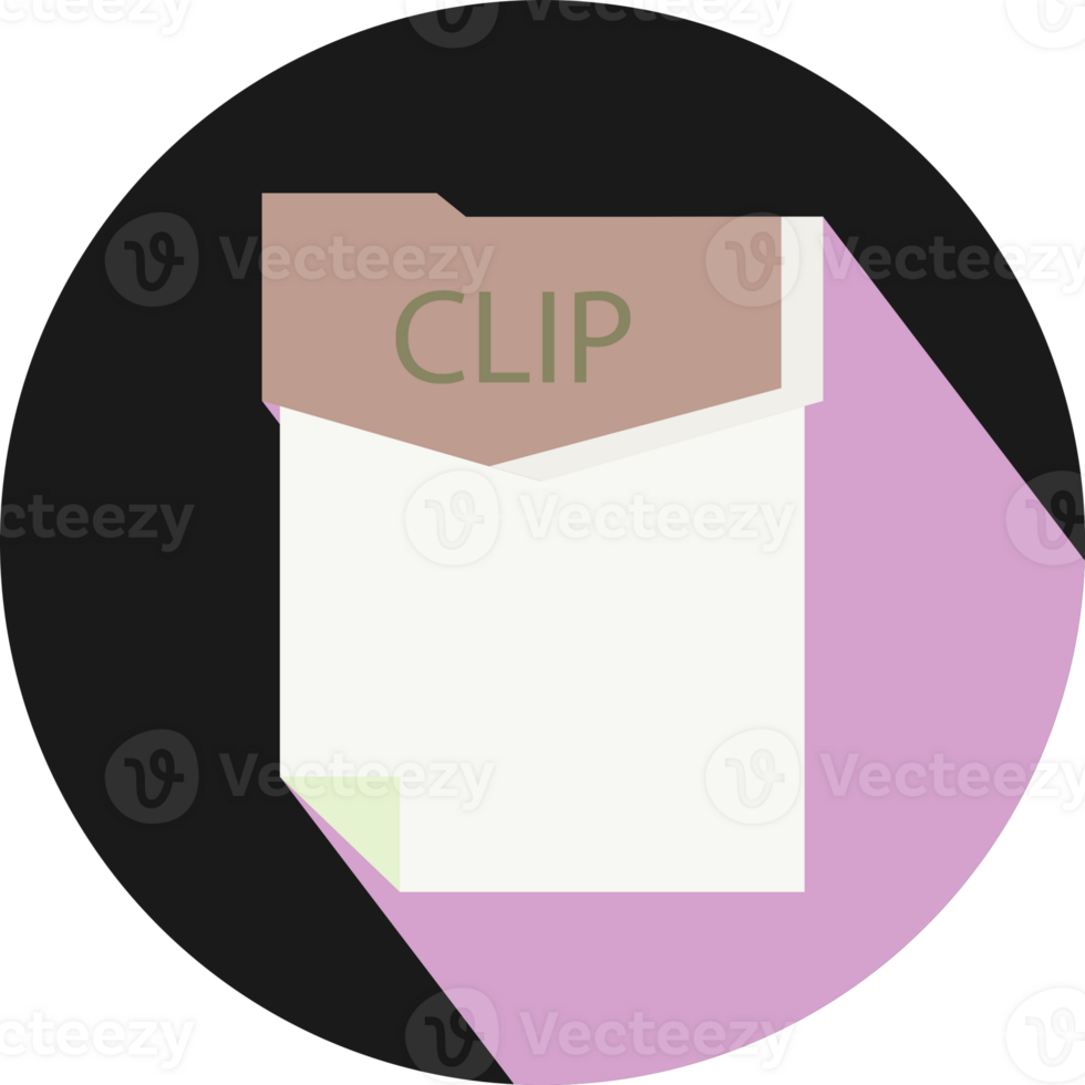Clip File Format Icon Modern Design With Circle png