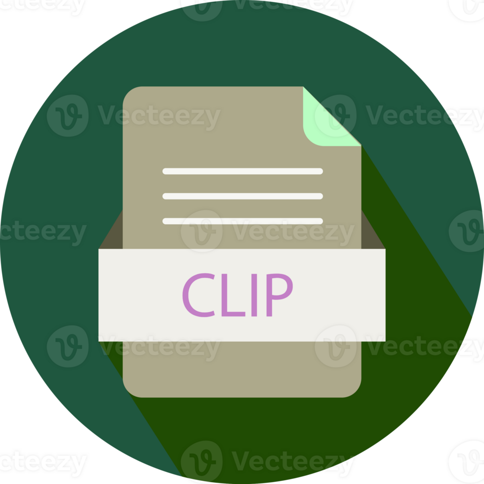 Clip File Format Icon Black Outline png