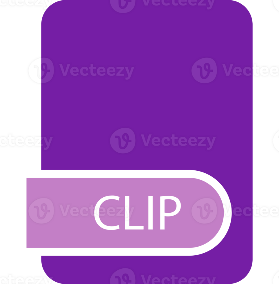 Clip File Format Icon With Contour png