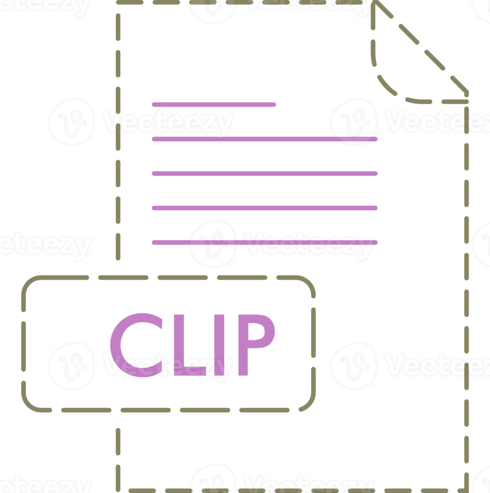 Clip File Format Icon Rounded Outline png