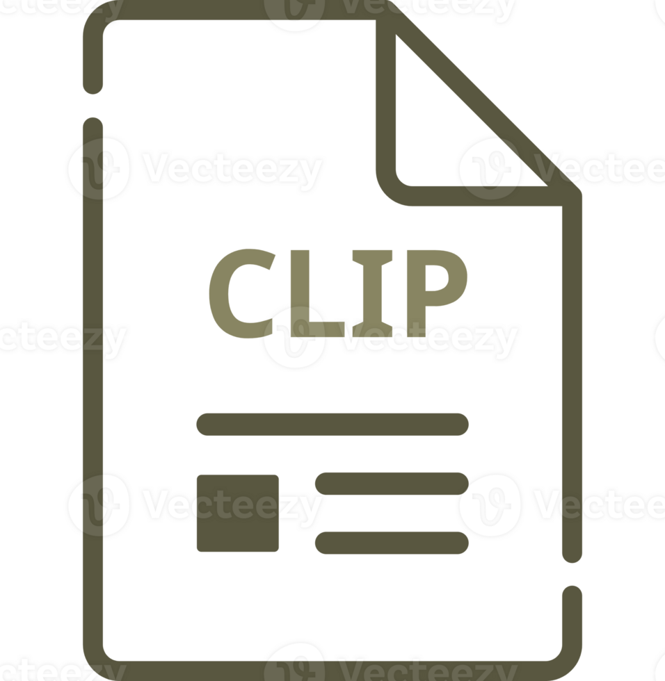 Clip File Icon Minimal Outline With Symbols png
