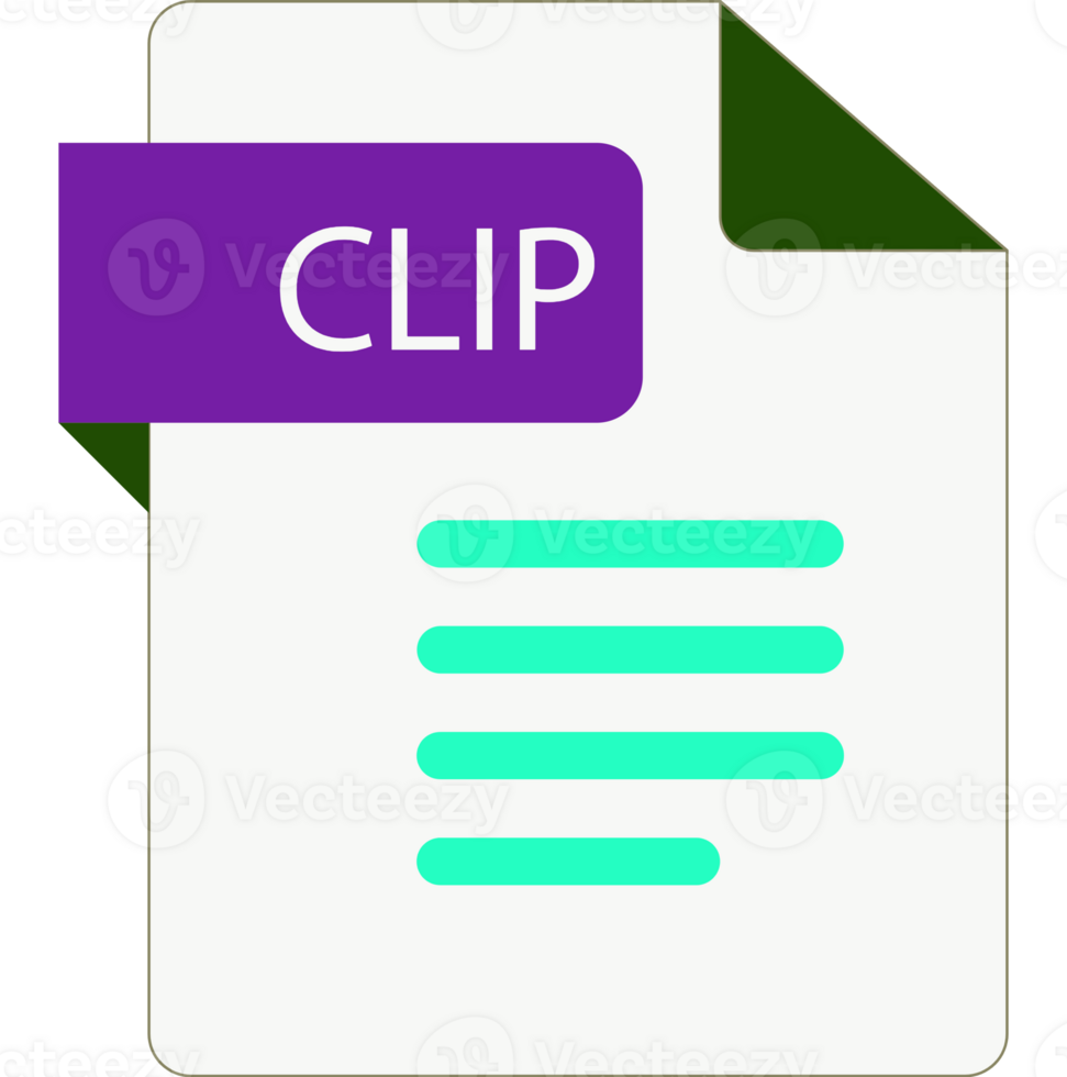 Clip File Icon With Folded Style Document png