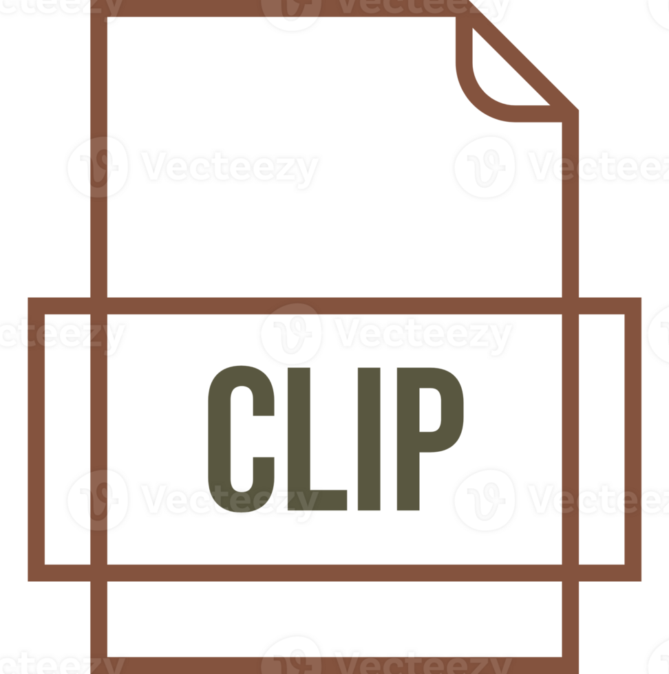 Clip File Icon Thick Outline Sharp Corners png
