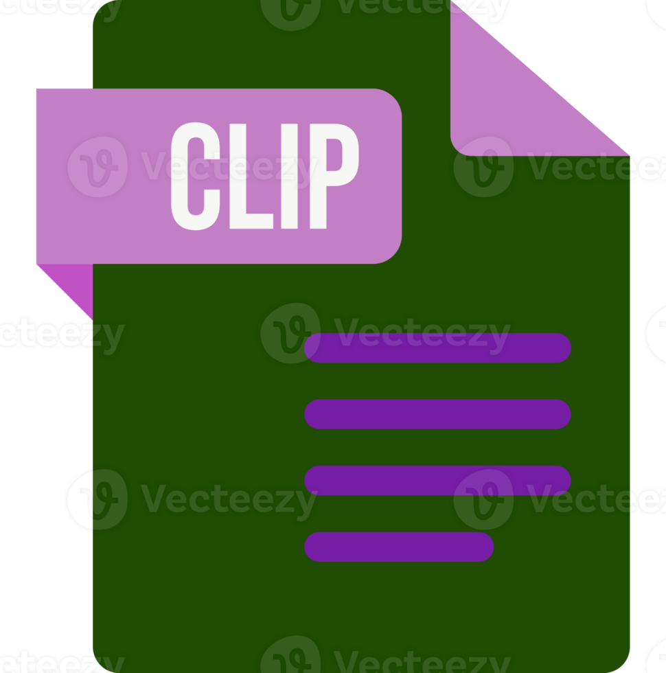 Clip File Icon With Dark Ciolor And Folded Doc png