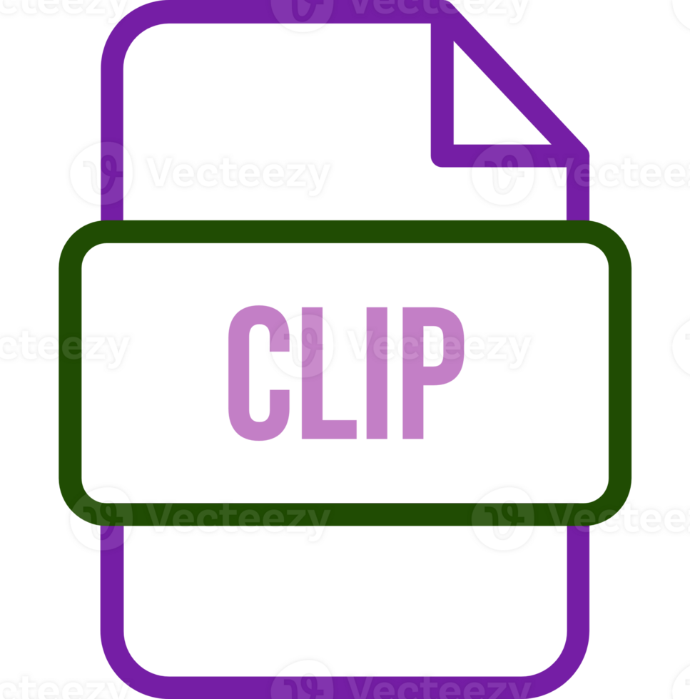 Clip File Icon With Bold Outline png
