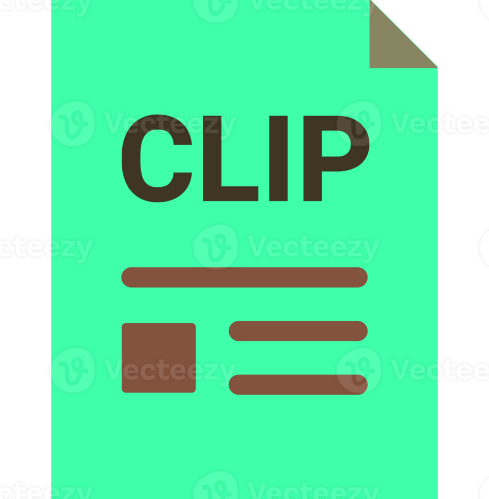Clip With Deep And Minimal Colors And Folded Icon png