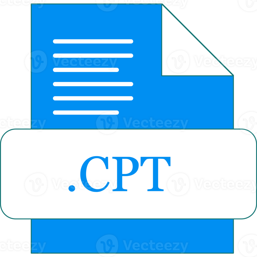 Cpt File Extension Icon Fill With Minimal Colors png