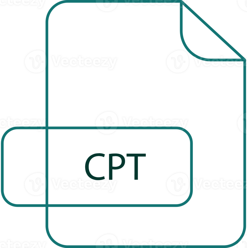 Cpt File Extension Icon Raw Thicker Outline png